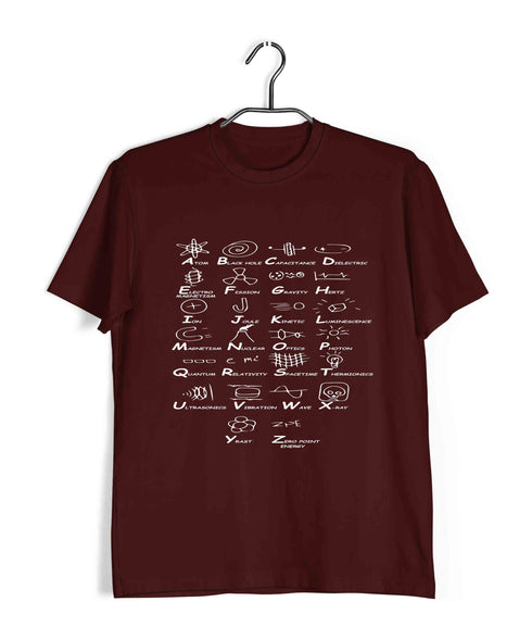 Nerd Physics PHYSICS - ATOZ Custom Printed Graphic Design T-Shirt for Men